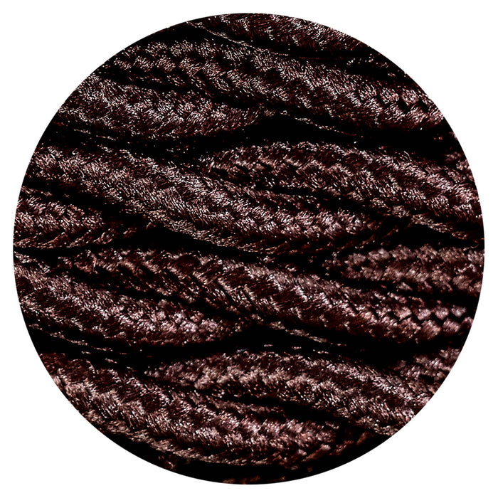 Nelson Lighting NL80949 Apollo 25m Roll Dark Brown Braided Twisted 2 Core 0.75mm Cable VDE Approved