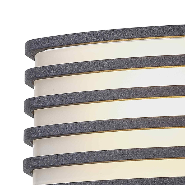 Nelson Lighting NL93709 Bagen 1 Light Outdoor Wall Light Anthracite Opal