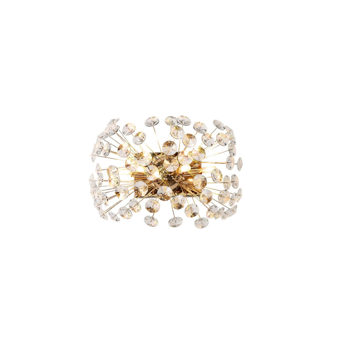 Nelson Lighting NL82069 Bulge 4 Light Wall Light French Gold Crystal