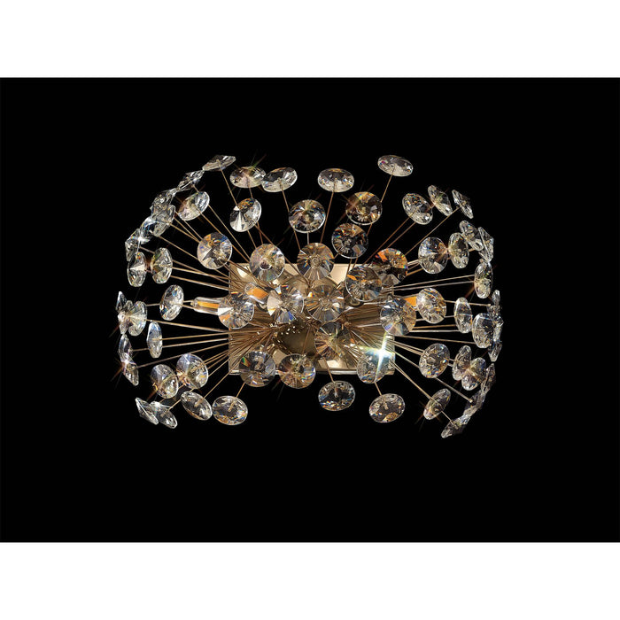 Nelson Lighting NL82069 Bulge 4 Light Wall Light French Gold Crystal