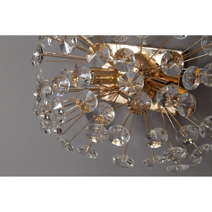 Nelson Lighting NL82069 Bulge 4 Light Wall Light French Gold Crystal