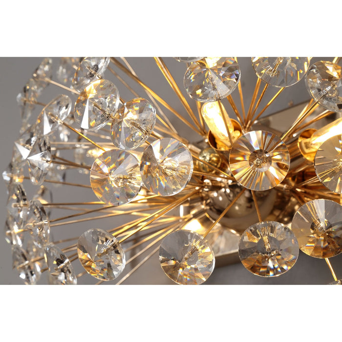 Nelson Lighting NL82069 Bulge 4 Light Wall Light French Gold Crystal