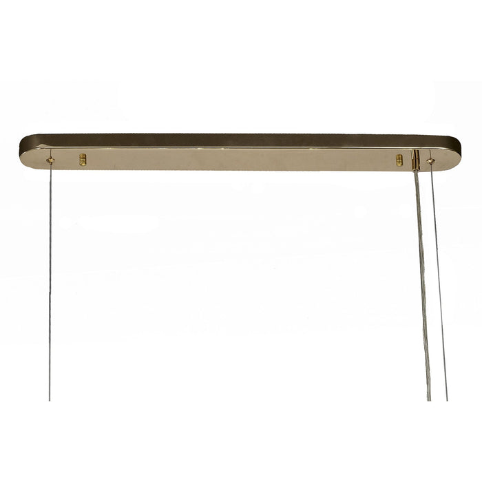 Nelson Lighting NL82959 Bulge 14 Light Oblong Linear Pendant French Gold Crystal