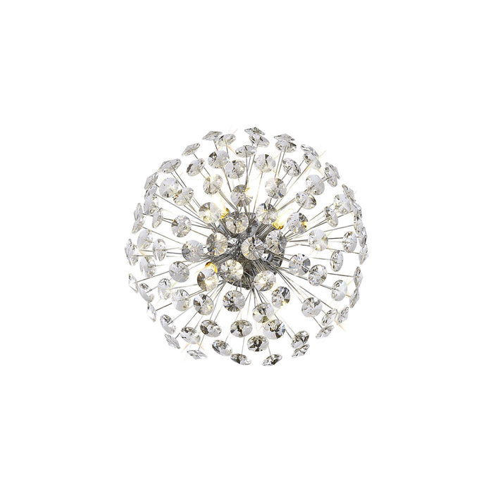 Nelson Lighting NL86929 Bulge 4 Light Ceiling Light Polished Chrome Crystal