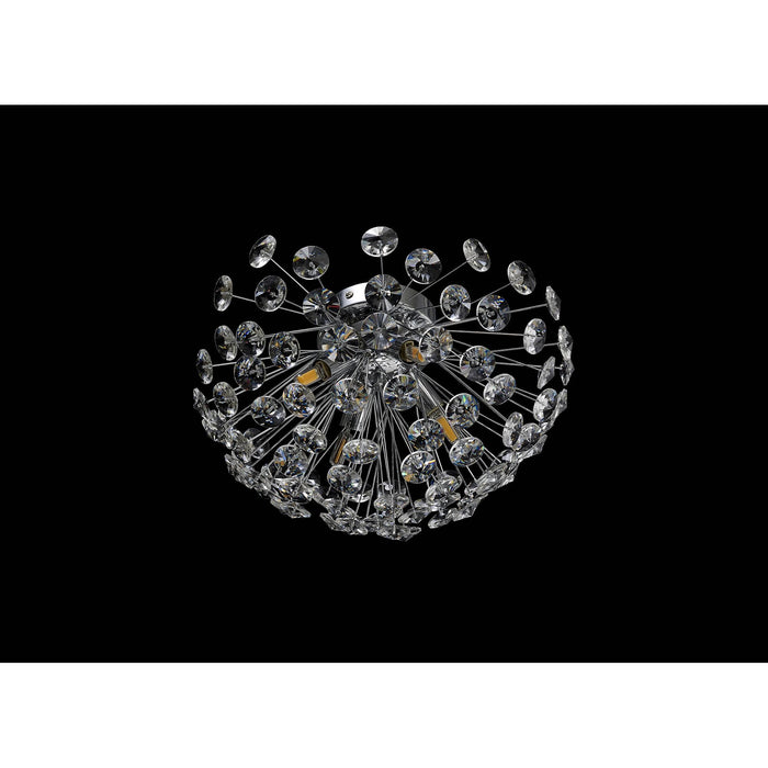Nelson Lighting NL86929 Bulge 4 Light Ceiling Light Polished Chrome Crystal
