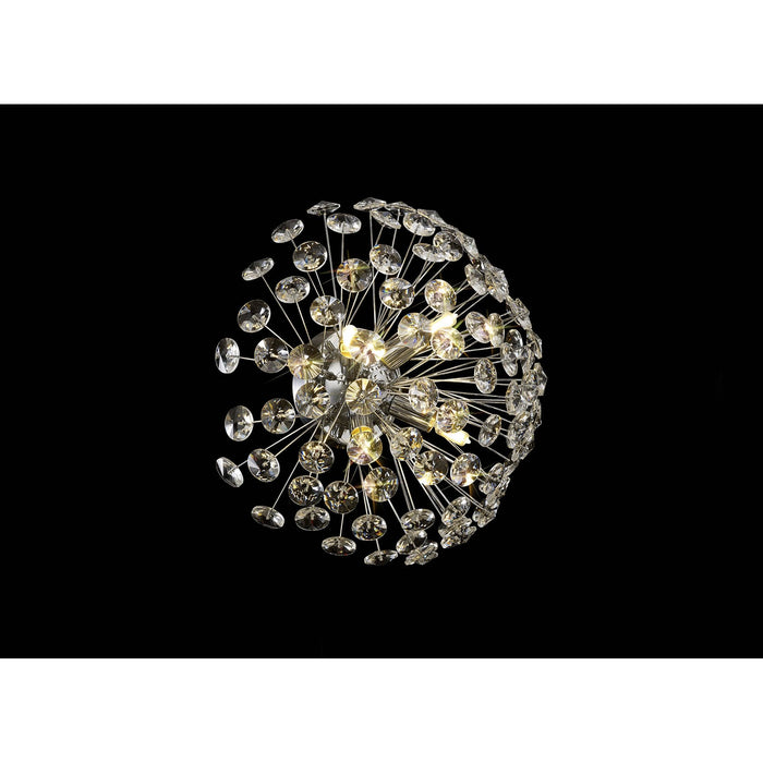 Nelson Lighting NL86929 Bulge 4 Light Ceiling Light Polished Chrome Crystal