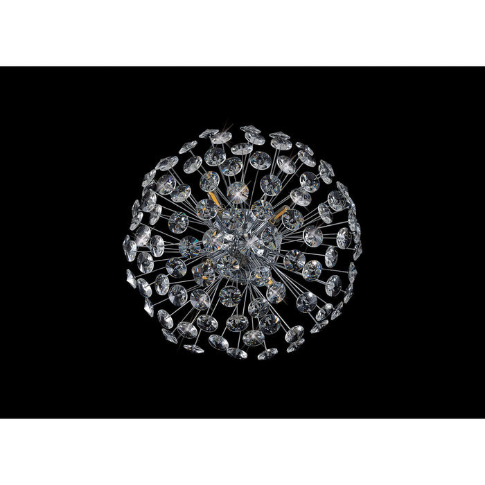 Nelson Lighting NL86929 Bulge 4 Light Ceiling Light Polished Chrome Crystal