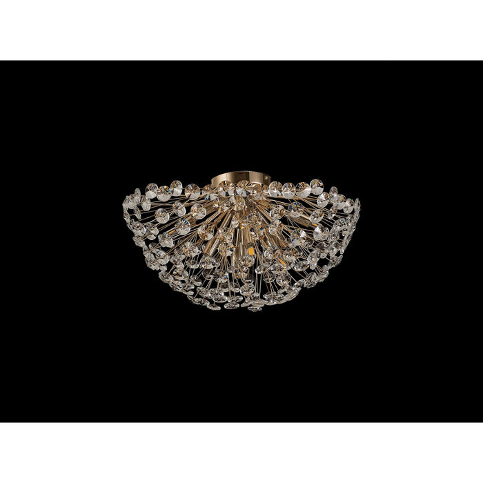 Nelson Lighting NL99809 Bulge 11 Light Ceiling Light French Gold Crystal