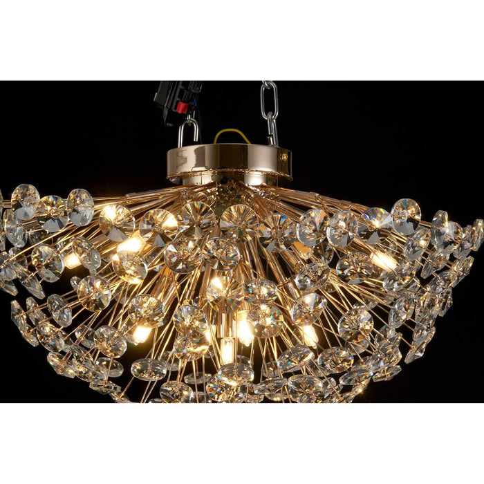 Nelson Lighting NL99809 Bulge 11 Light Ceiling Light French Gold Crystal