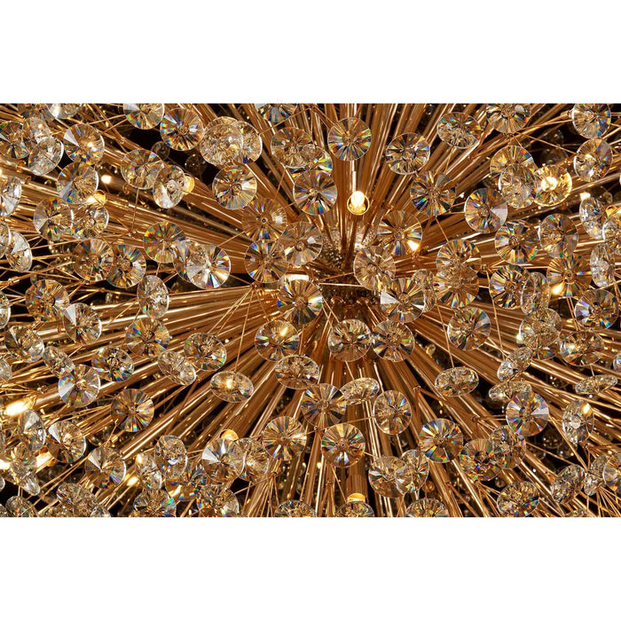 Nelson Lighting NL99859 Bulge 24 Light Pendant French Gold Crystal