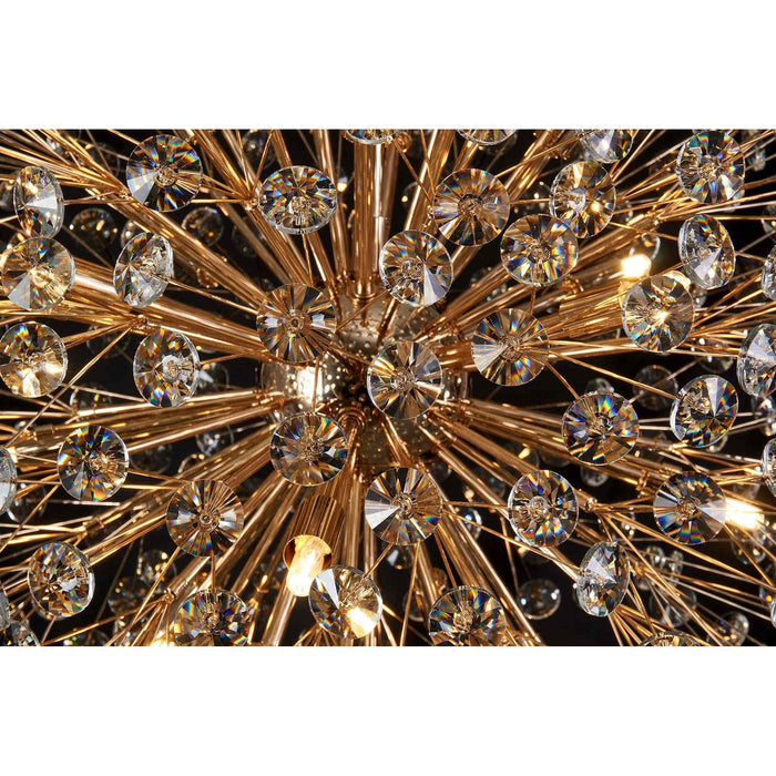 Nelson Lighting NL99859 Bulge 24 Light Pendant French Gold Crystal
