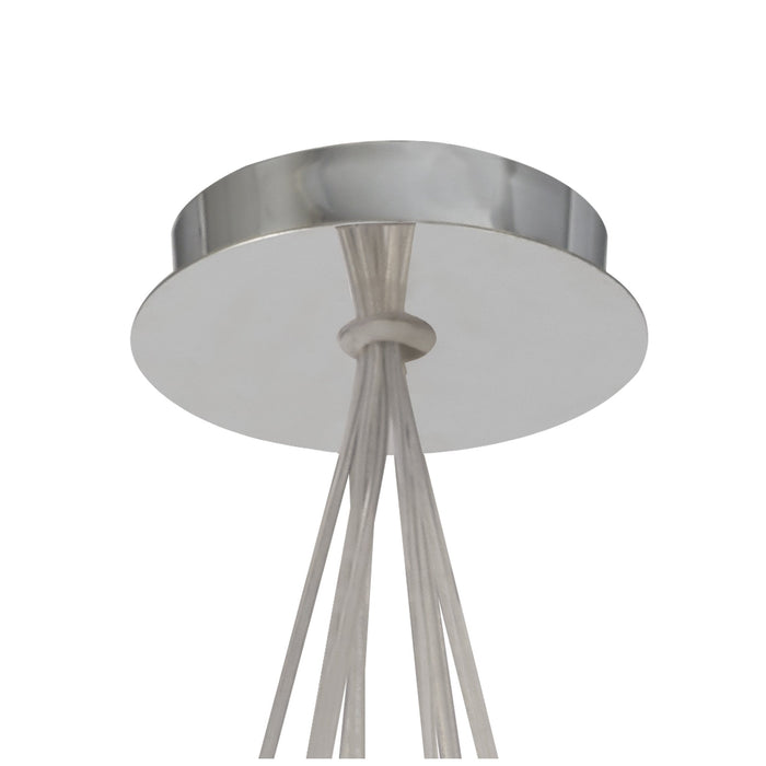 Nelson Lighting NLK04919 Bulge 7 Light Cluster Pendant Polished Chrome Crystal