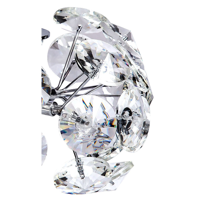 Nelson Lighting NLK05079 Bulge 24 Light Round Pendant Polished Chrome Crystal