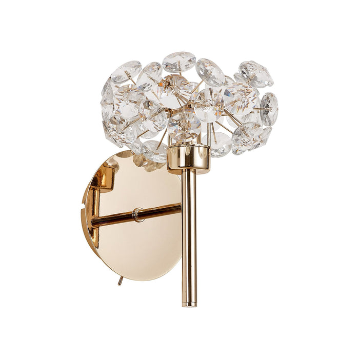 Nelson Lighting NLK08989 Bulge 1 Light Wall Light French Gold Crystal