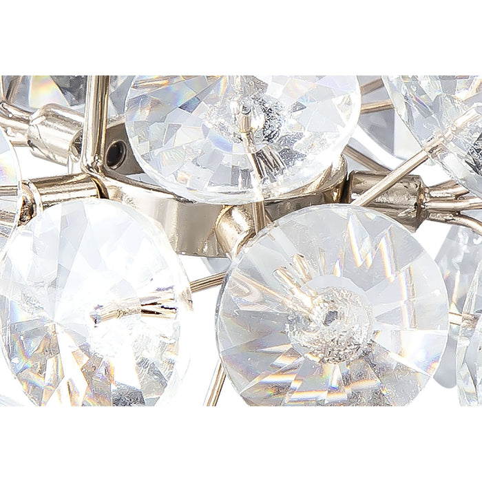 Nelson Lighting NLK08999 Bulge 12 Light Linear Pendant French Gold Crystal