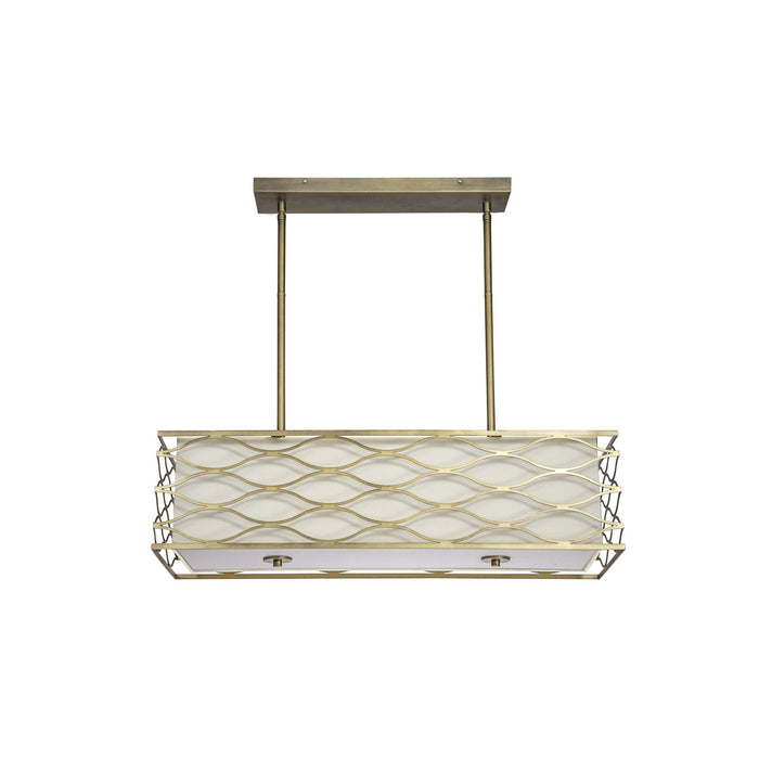 Nelson Lighting NL83679 Ebans 5 Light Pendant/Ceiling Light Aged Gold