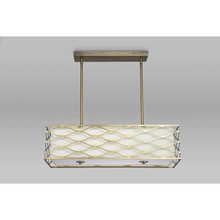 Nelson Lighting NL83679 Ebans 5 Light Pendant/Ceiling Light Aged Gold