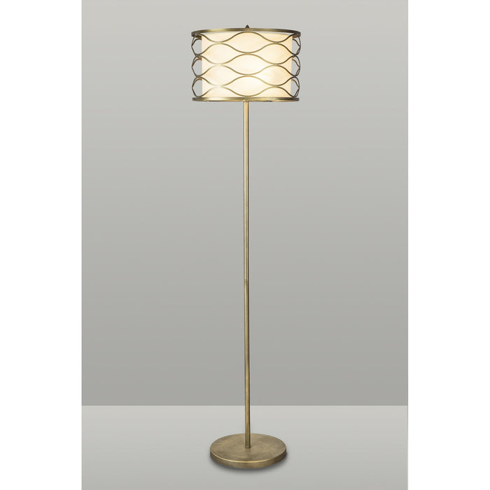 Nelson Lighting NL83709 Ebans 3 Light Floor Lamp Aged Gold