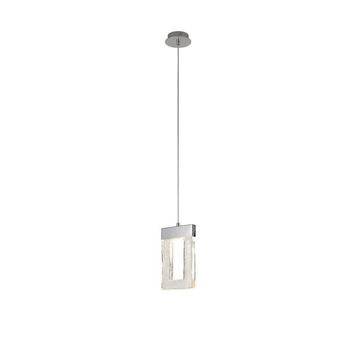 Nelson Lighting NL83279 Eski 1 LED Pendant Polished Chrome Clear