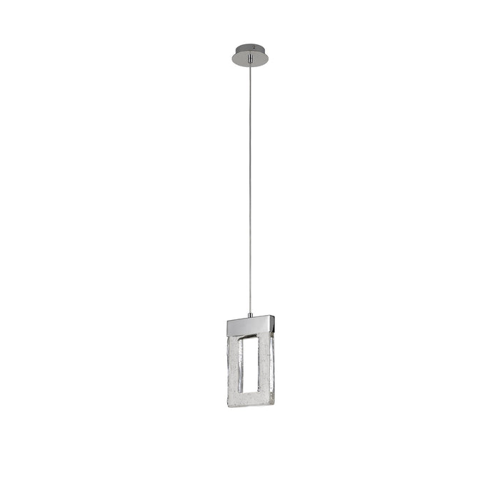 Nelson Lighting NL83279 Eski 1 LED Pendant Polished Chrome Clear