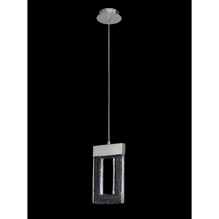 Nelson Lighting NL83279 Eski 1 LED Pendant Polished Chrome Clear