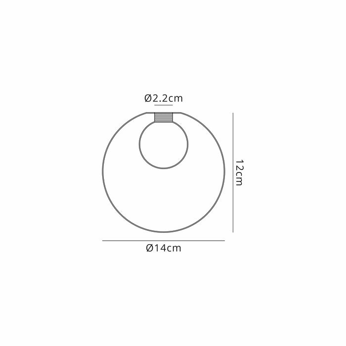 Nelson Lighting NL76379 Iona Shade Frosted Frosted White