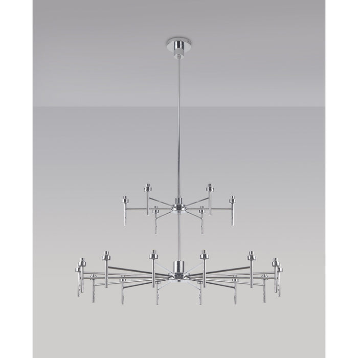 Nelson Lighting NL80659 Iona 20 Light Chandelier Polished Chrome