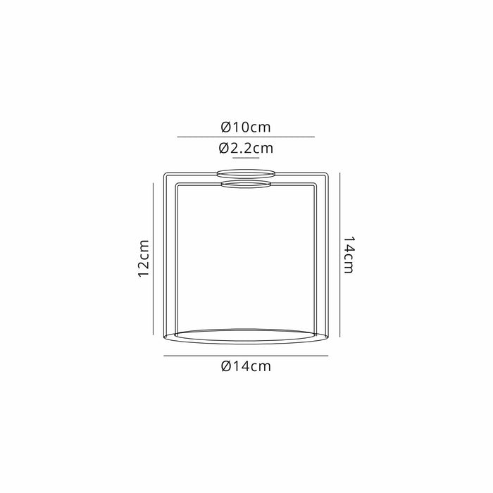 Nelson Lighting NL84129 Iona Shade Cognac Clear