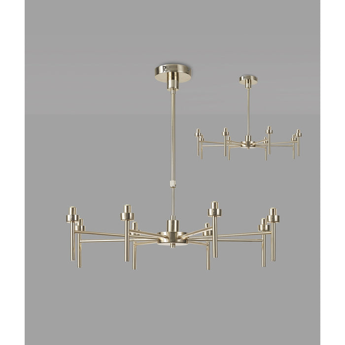 Nelson Lighting NL84789 Iona 8 Light Pendant/Ceiling Light French Gold