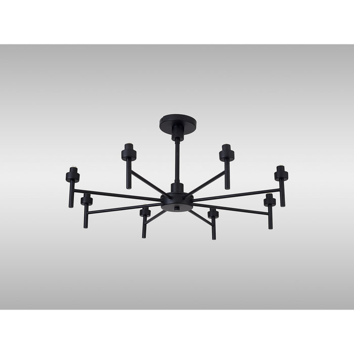 Nelson Lighting NL92999 Iona 8 Light Pendant/Ceiling Light Satin Black