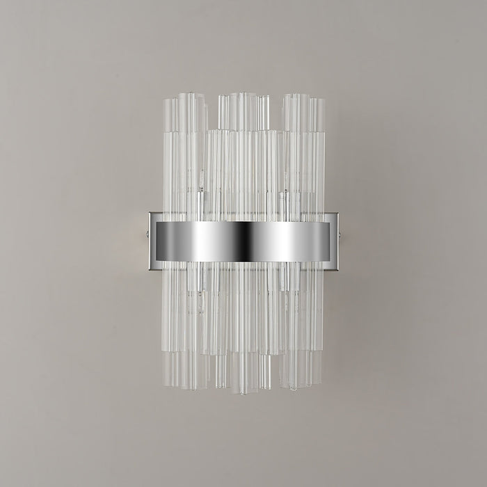 Nelson Lighting NL9510PN/CL9 Kaffer 4 Light Wall Light Polished Nickel Clear