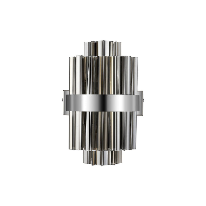 Nelson Lighting NL9510PN/SM9 Kaffer 4 Light Wall Light Polished Nickel Smoke