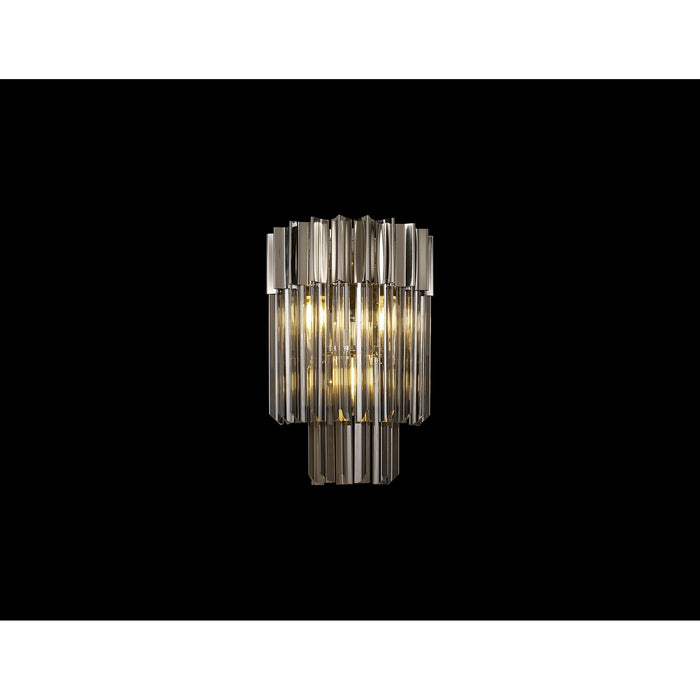 Nelson Lighting NL84499 Kobra 3 Light Wall Light Polished Nickel Smoked