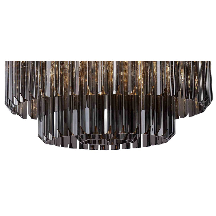Nelson Lighting NL84519 Kobra 7 Light Ceiling Light Polished Nickel Smoked