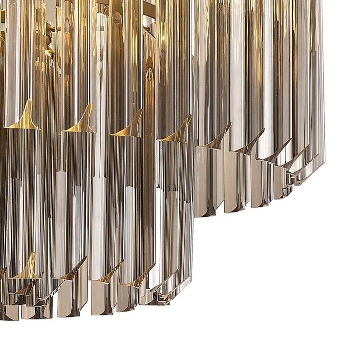 Nelson Lighting NL89429 Kobra 7 Light Ceiling Light Matt Black Smoked