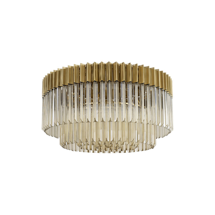 Nelson Lighting NL89459 Kobra 12 Light Ceiling Light Brass Cognac