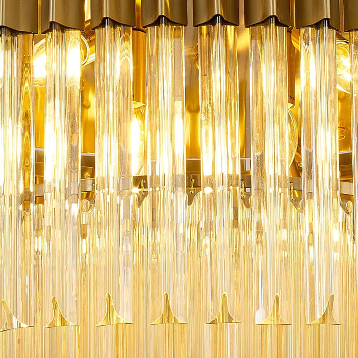 Nelson Lighting NL89459 Kobra 12 Light Ceiling Light Brass Cognac