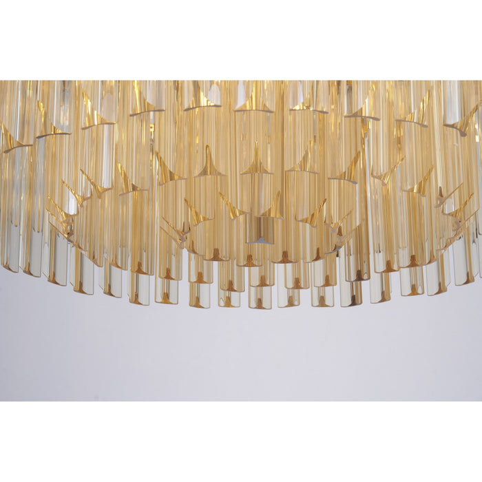 Nelson Lighting NL89459 Kobra 12 Light Ceiling Light Brass Cognac