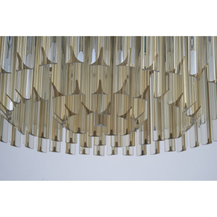 Nelson Lighting NL89459 Kobra 12 Light Ceiling Light Brass Cognac