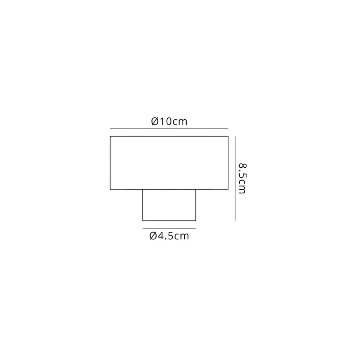 Nelson Lighting NL87119 Raibon Surface Kit Concrete / Black