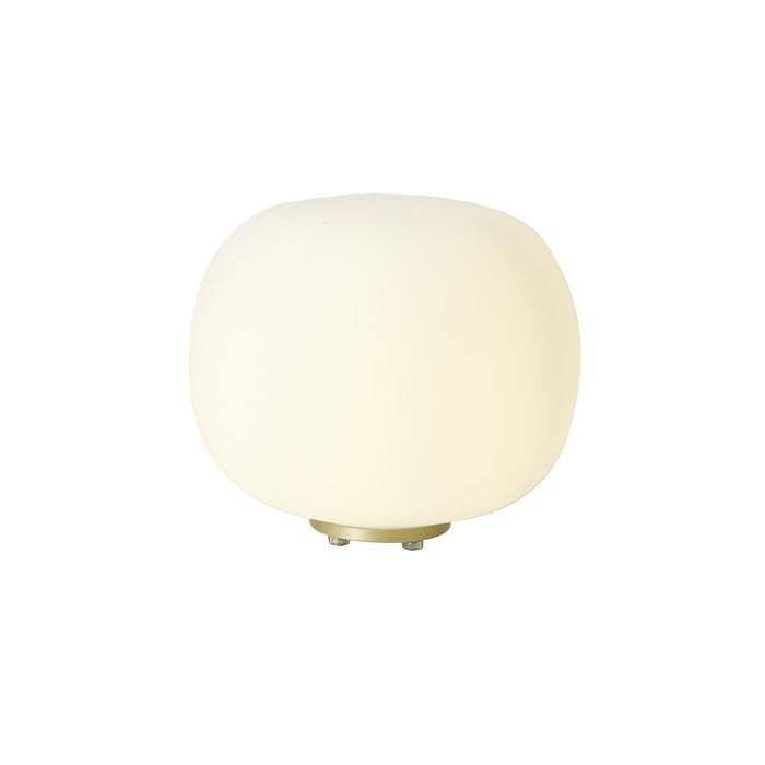 Nelson Lighting NL86539 Sabus 1 Light Table Lamp Satin Gold Frosted White