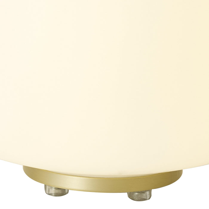 Nelson Lighting NL86539 Sabus 1 Light Table Lamp Satin Gold Frosted White