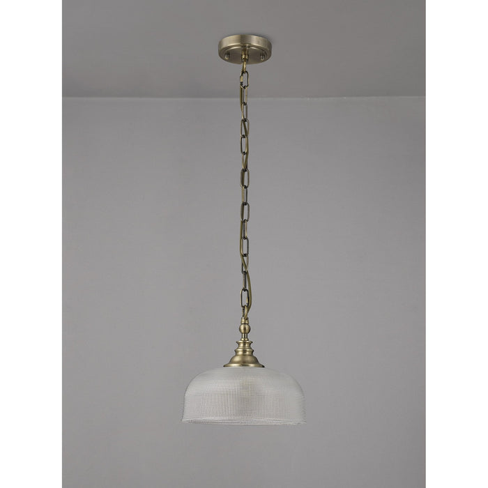 Nelson Lighting NL86149 Sakkas 1 Light Pendant/Ceiling Light Antique Brass