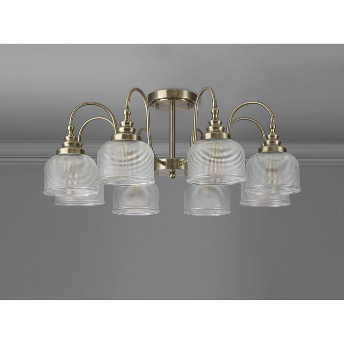 Nelson Lighting NL86199 Sakkas 8 Light Pendant/Ceiling Light Antique Brass