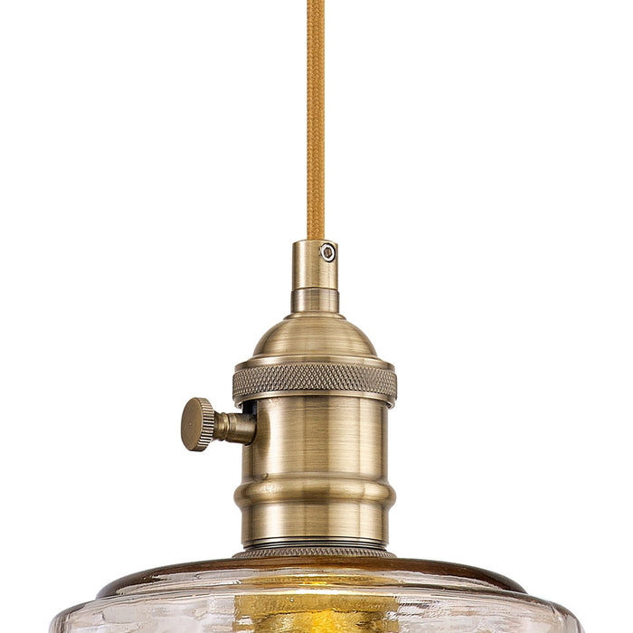 Nelson Lighting NL95169 Wady 1 Light Pendant Antique Brass Golden Brown