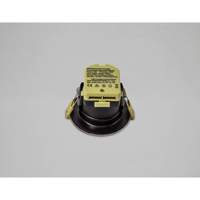 Nelson Lighting NL8739/BC9 Zaft 1 LED Outdoor Downlight Black Chrome