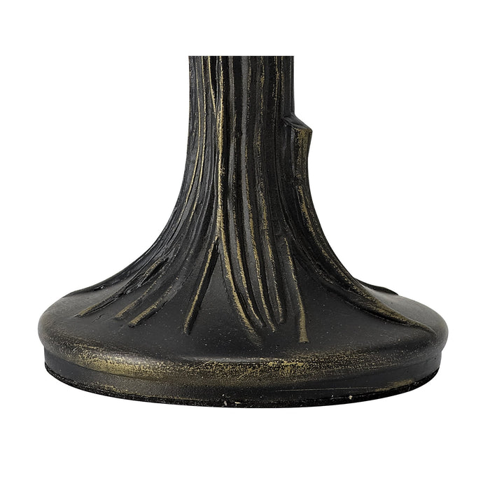 Nelson Lighting NL72149 Chale Tiffany Table Lamp Cream/Amber/Clear Crystal Shade