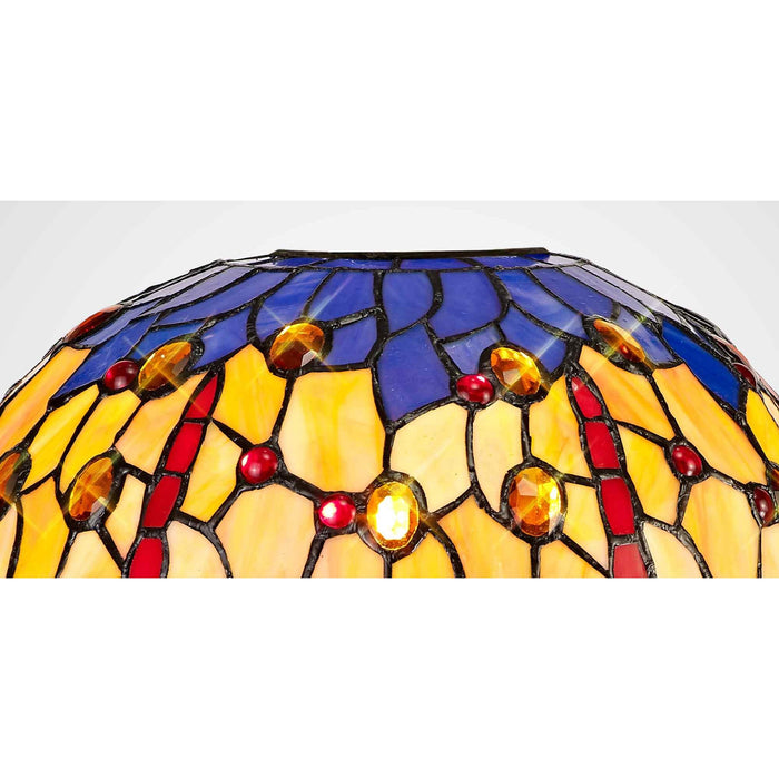Nelson Lighting NL72689 Heidi Tiffany 30cm Non-electric Shade Suitable For Pendant/Ceiling/Table Lamp Blue/Orange/Crystal