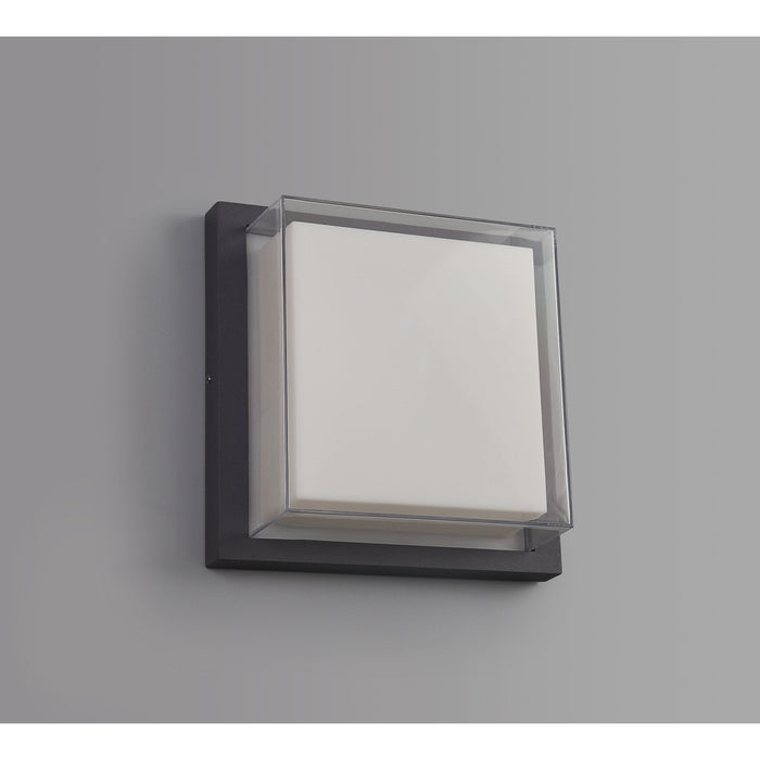 Nelson Lighting NL77849 Abb Outdoor Wall Lamp LED Anthracite/Opal/Clear PC