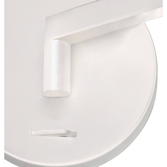 Nelson Lighting NL77969 Burlon Adjustable Wall Lamp / Reader LED Sand White